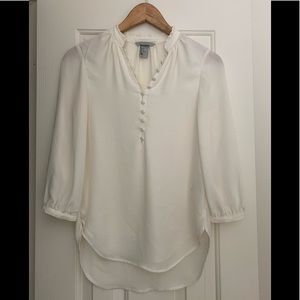 H&M beige blouse size 2